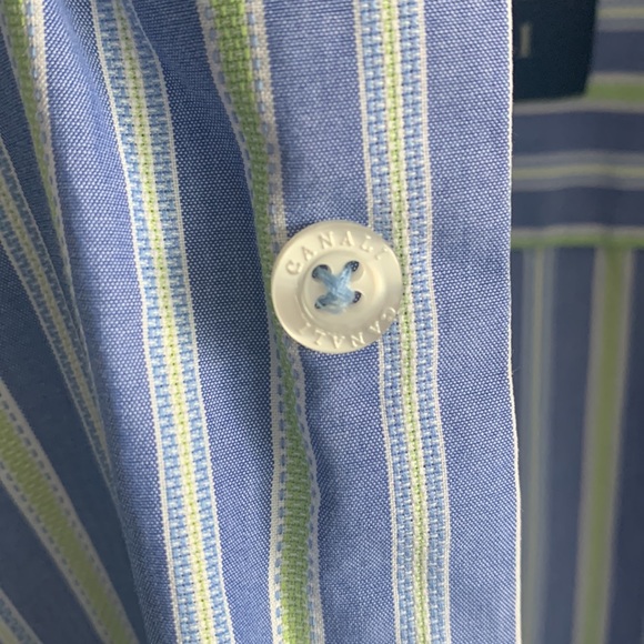 Men’s Size (L) Made In Italy Canali Button Up Dress Shirt - Picture 4 of 5